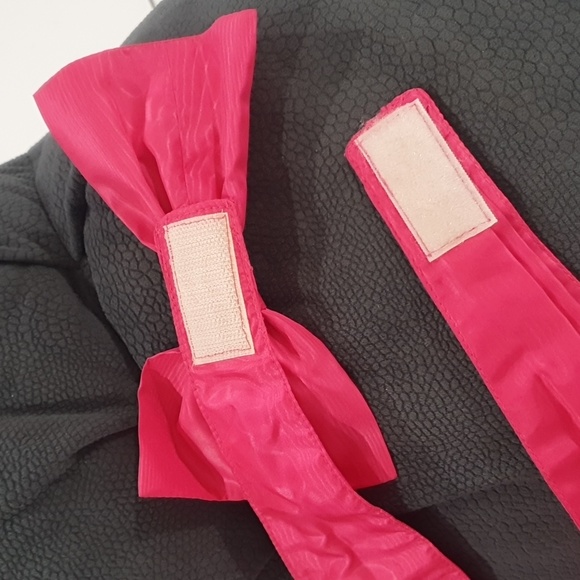 Vintage Cue Size 10 Strapless Barbie Hot Pink Strapless 80s Dress with Bow Belt - Picture 9 of 10